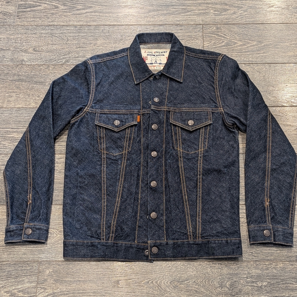A Love Movement Size 42 Denim Jean Jacket ALM Made In Japan 100% Cotton